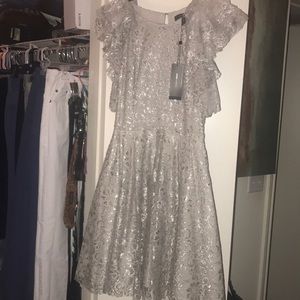 Silver bcbg dress